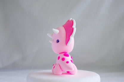 Dinosaur Cake Topper | Cute Triceratops Cake Figurine | NOT EDIBLE