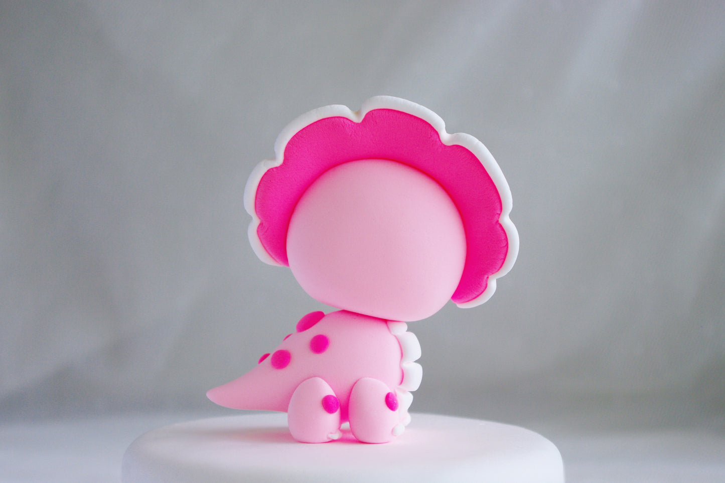 Dinosaur Cake Topper | Cute Triceratops Cake Figurine | NOT EDIBLE