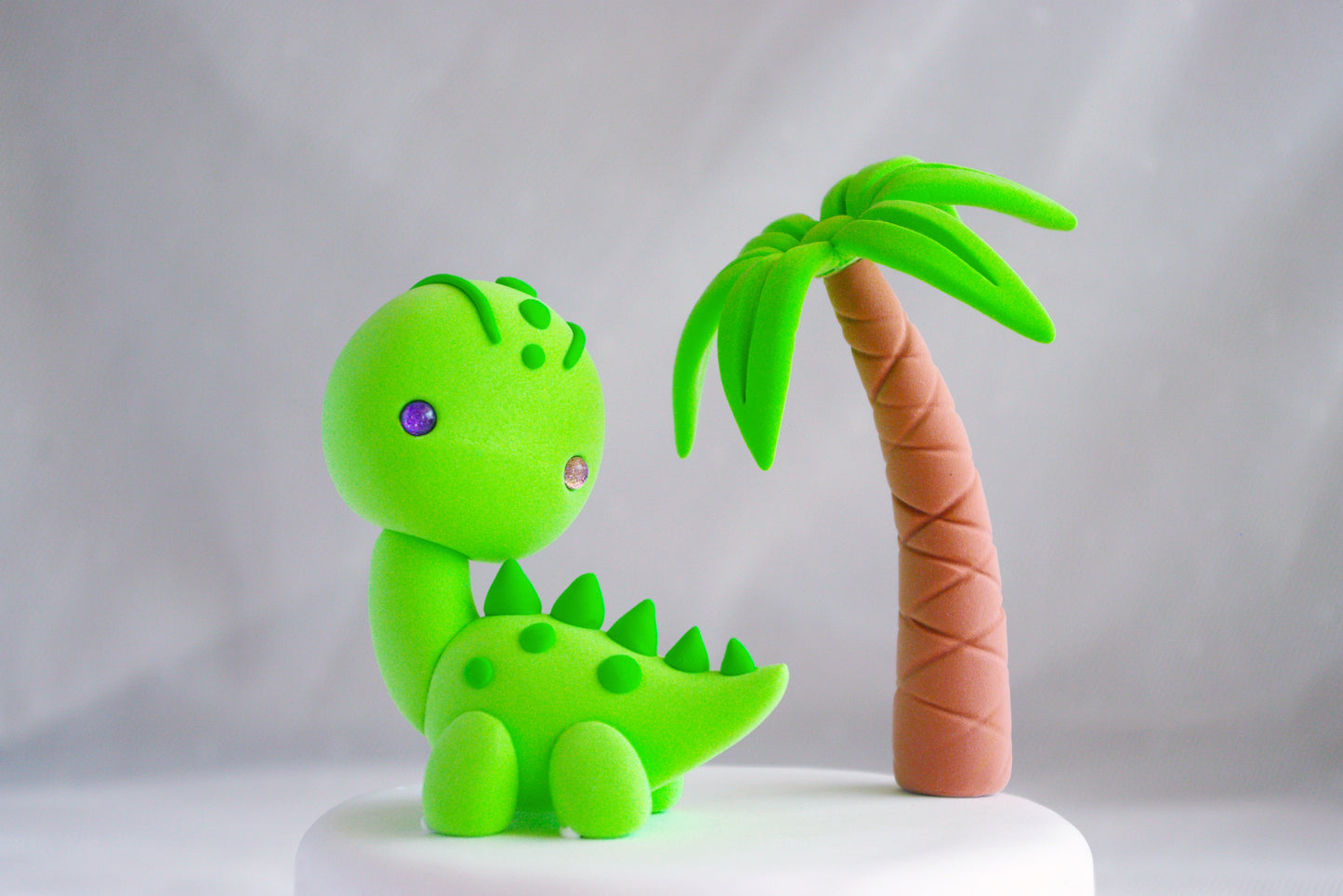 Dinosaur Cake Topper | Cute Brontosaurus Cake Figurine | NOT EDIBLE