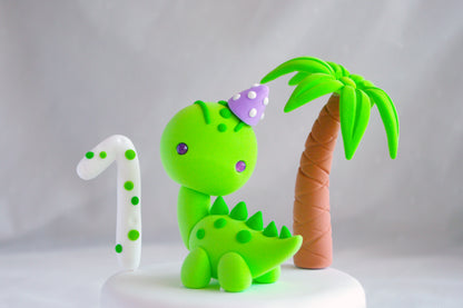 Dinosaur Cake Topper | Cute Brontosaurus Cake Figurine | NOT EDIBLE