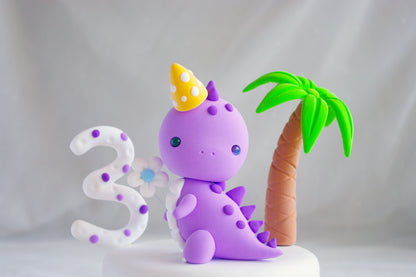 Dinosaur Cake Topper | Cute T-Rex Cake Figurine | NOT EDIBLE