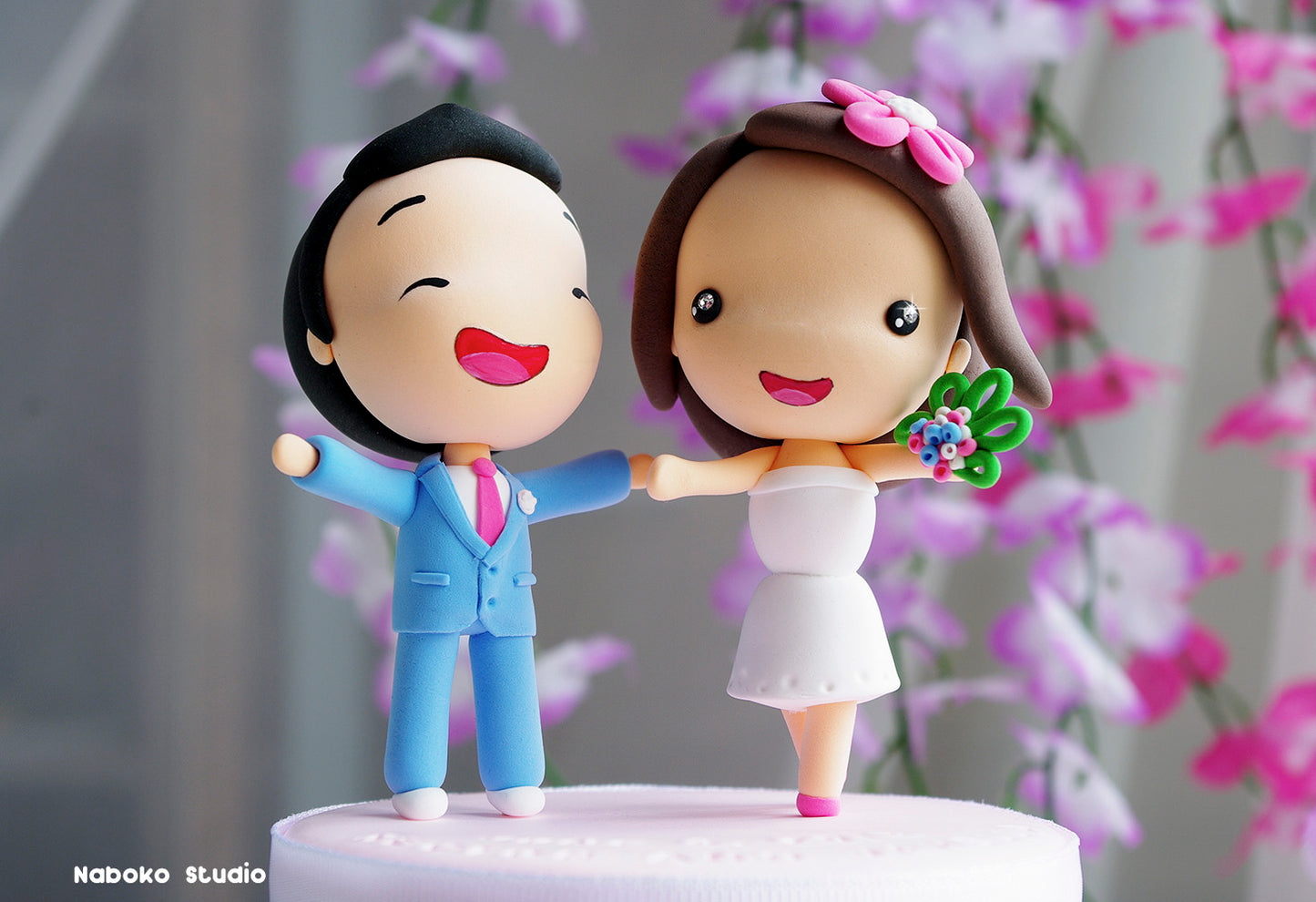 Custom Funny Wedding Cake Topper | Bride and Groom Figurine