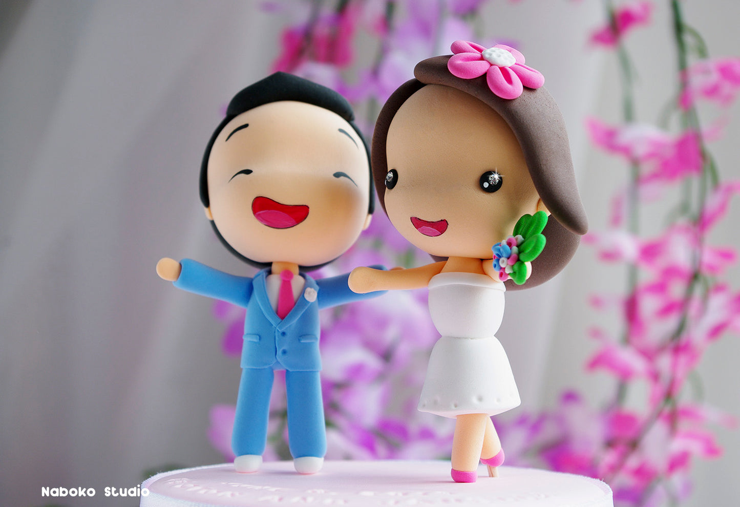 Custom Funny Wedding Cake Topper | Bride and Groom Figurine