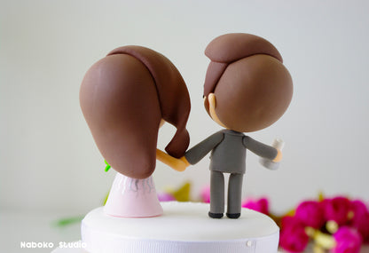 Custom Wedding Cake Topper | Chemist Groom and Bride Figurine