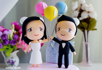 Cartoon Wedding Cake Topper Funny | Anime Couple Figurine