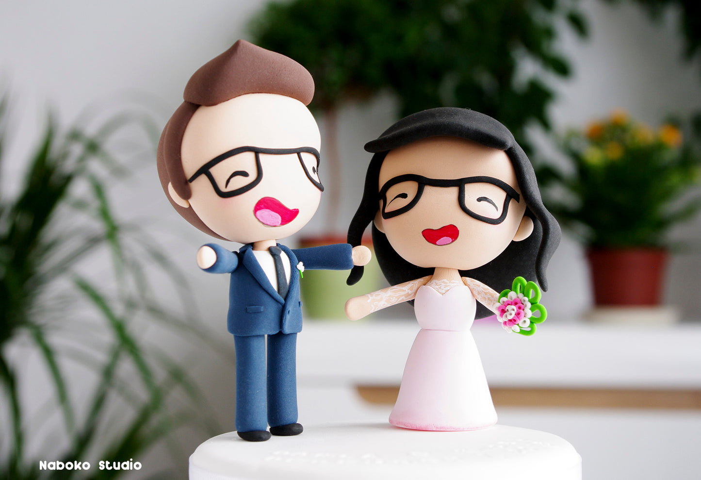 Custom Wedding Cake Topper Funny | Cute Couple Figurine