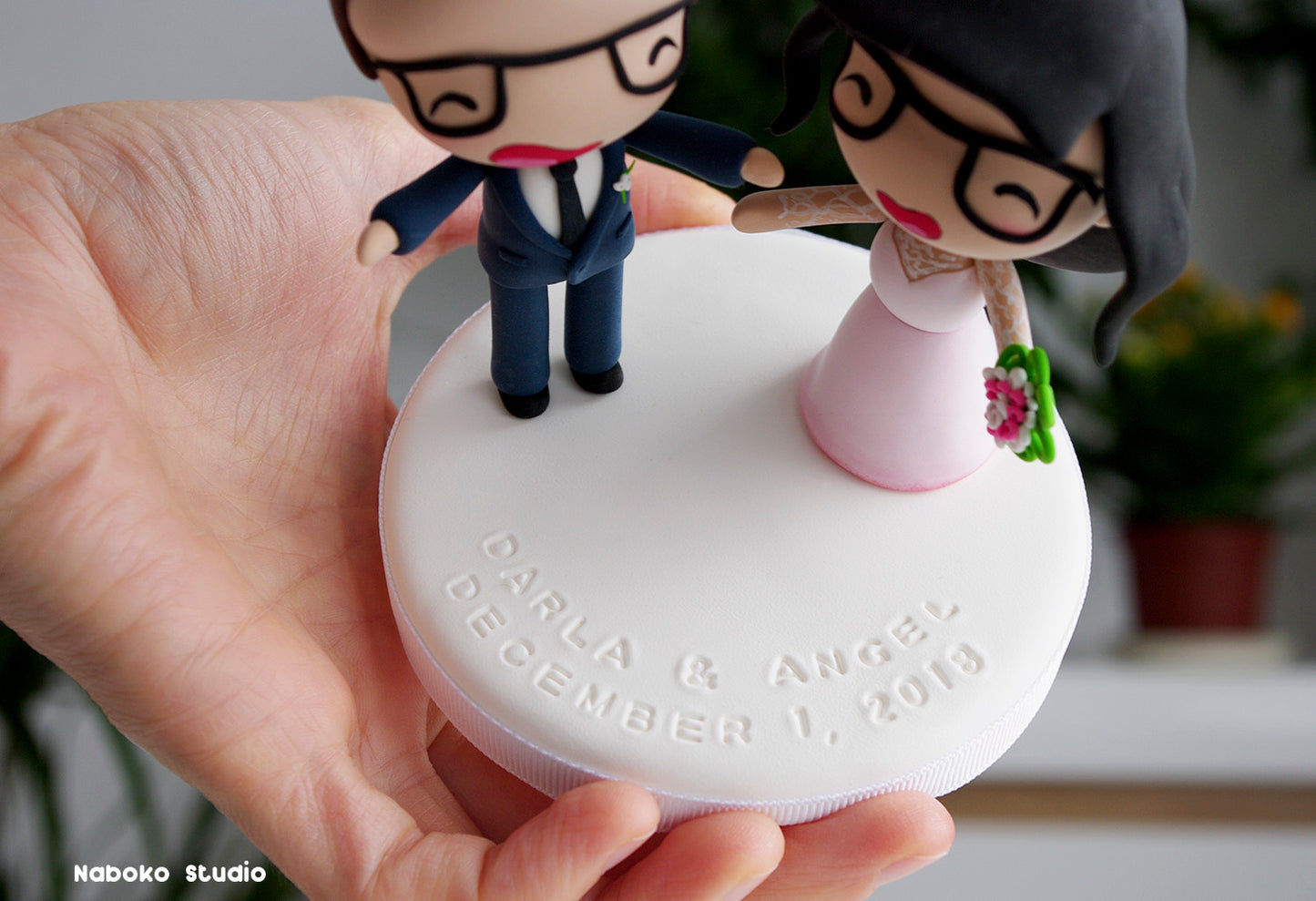 Custom Wedding Cake Topper Funny | Cute Couple Figurine