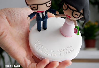 Custom Wedding Cake Topper | Chemist Groom and Bride Figurine