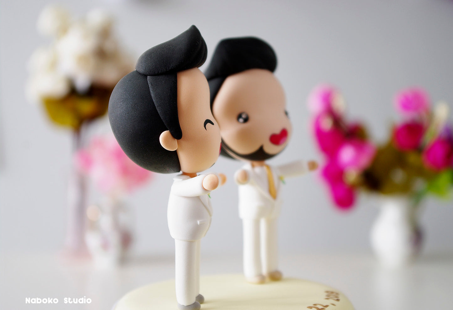 Gay Wedding Cake Topper | Groom and Groom Custom Figurine