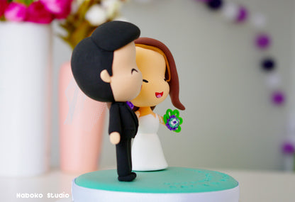 Custom Wedding Cake Topper | Just Married Couple Figurine