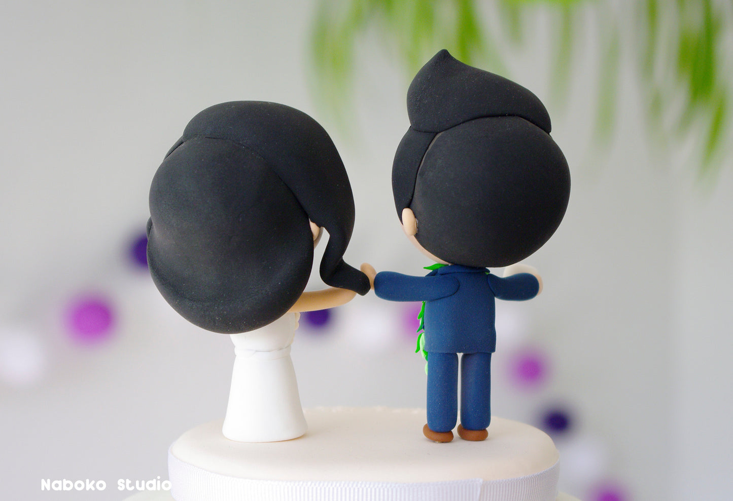 Hawaii Wedding Cake Topper | Custom Bride and Groom Figurine