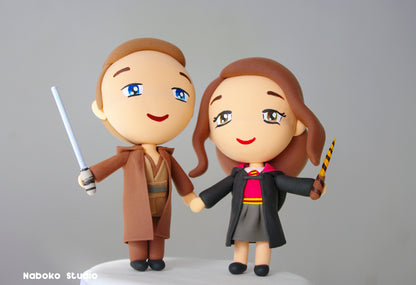 Custom Cosplay Wedding Cake Topper | Fantasy Characters