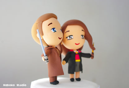 Custom Cosplay Wedding Cake Topper | Fantasy Characters