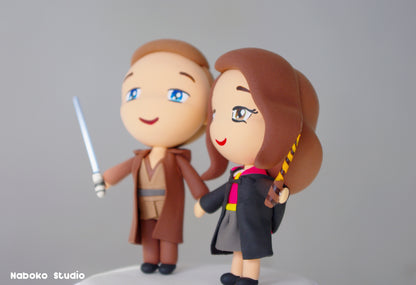 Custom Cosplay Wedding Cake Topper | Fantasy Characters