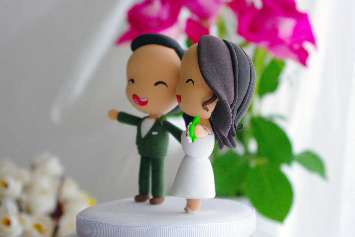 Custom Wedding Cake Topper Funny | Keepsake Married Couple Figurine