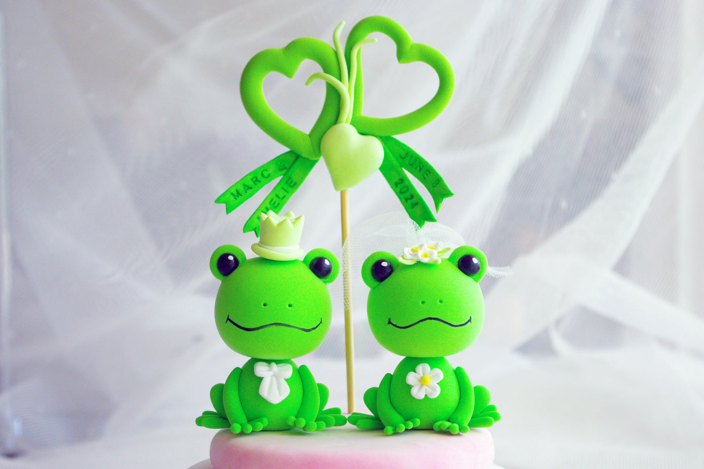 Frog Wedding Cake Topper | Funny Wedding Cake Topper Bride and Groom