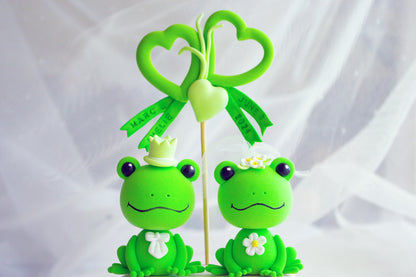 Frog Wedding Cake Topper | Funny Wedding Cake Topper Bride and Groom