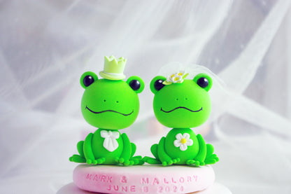 Frog Wedding Cake Topper | Funny Wedding Cake Topper Bride and Groom