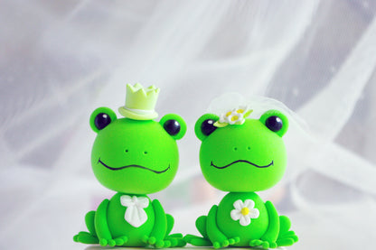 Frog Wedding Cake Topper | Funny Wedding Cake Topper Bride and Groom